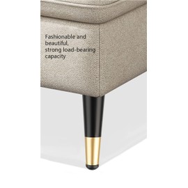 WANGCL 4 inch / 10cm Furniture Legs Set of 4, Modern Metal Sofa Legs Furniture Support Feet Replacement Leg for Sofa Couch Chair Ottoman Cabinet Table (Black Gold)