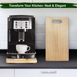 Appliance Slider, Sliding Tray for Coffee Maker, Coffee Pot Slider Tray for Countertop, Rolling Tray with Rubber Wheels (7.5"W x 14"D)