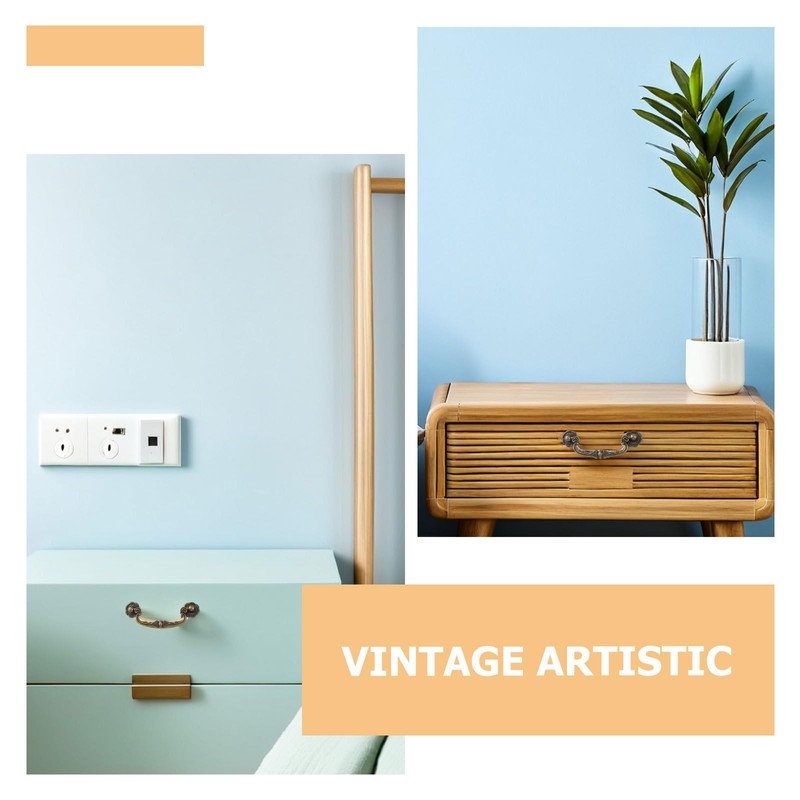 IMIKEYA Vintage Drawer Pull Handles 6 Pack Retro Ring Cabinet