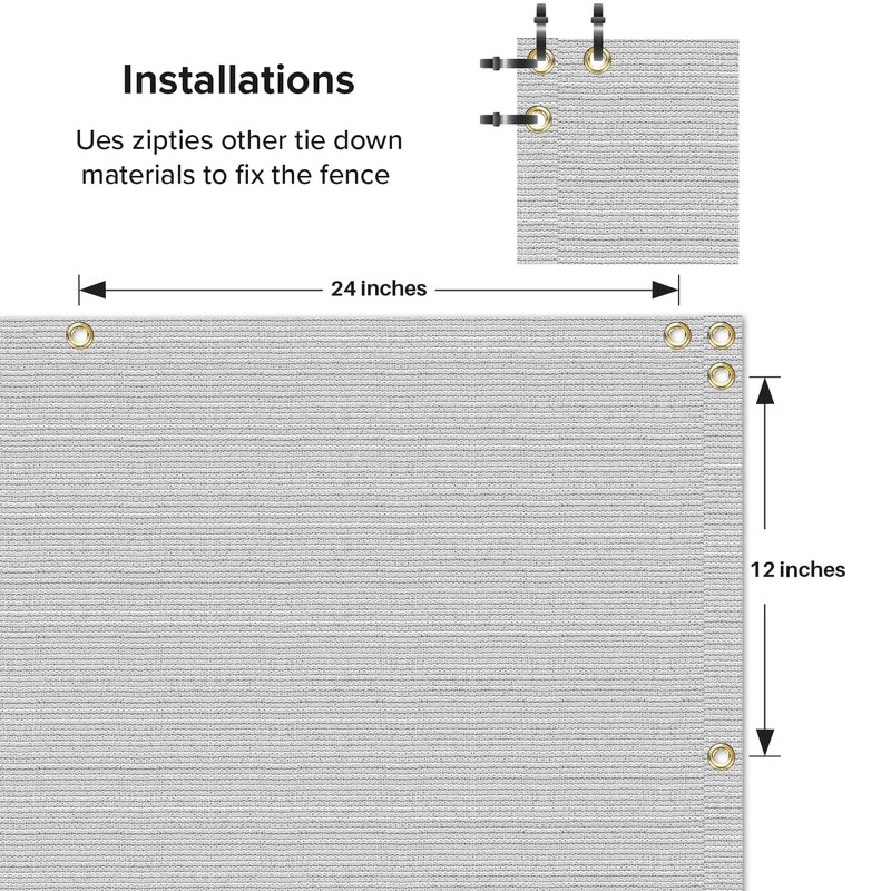 INFRANGE Balcony Privacy Fence Screen 3' x 39' Mesh Windscreen
