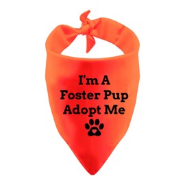 Funny Dog Bandana Anxious Dog Bandana I'm A Foster Pup Adopt Me Bibs Accessories for Pet Birthday Gift Dog Bandanas(I'm A Foster)