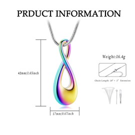 VCCWYQK Heart Butterfly Urn Necklaces for Ashes Cremation Jewellery Pendant Stainless Steel Memorial Keepsake Bereavement Gift for Human Pet, Stainless Steel, No Gemstone