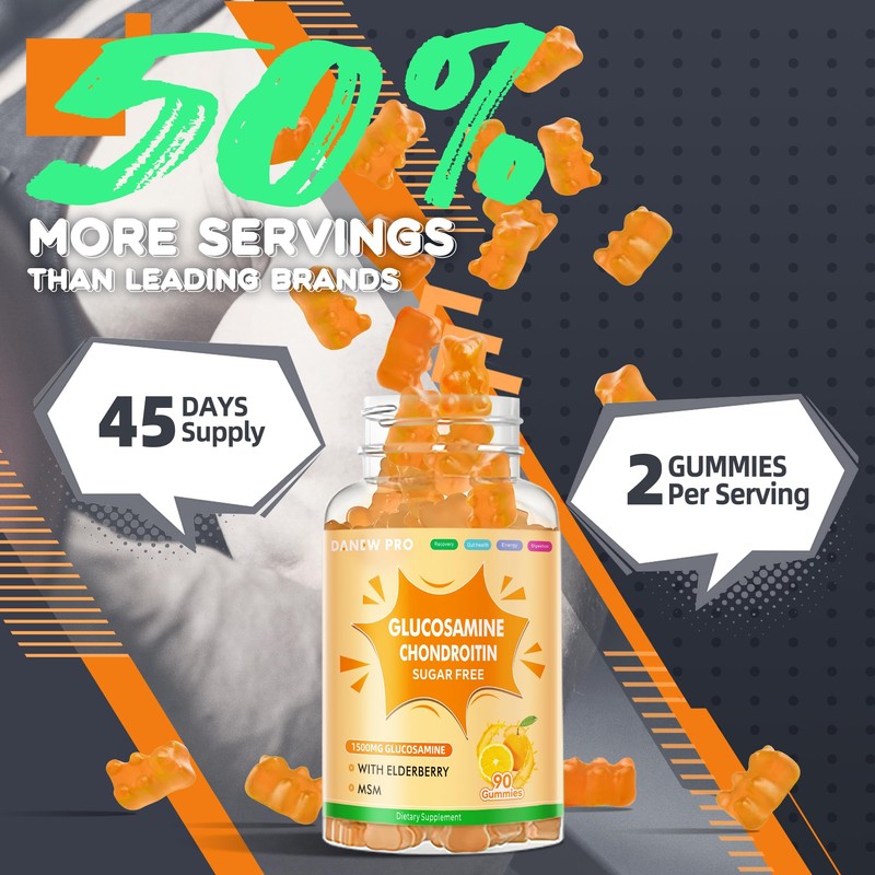 Glucosamine Chondroitin Gummies orange-2pack