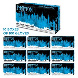 Phantom 6 mil Latex Powder Free Exam Gloves (Medium-1000)