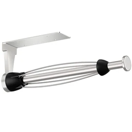 VEHHE Kitchen Roll Holder, One-handed Tearing Paper Towel Holder Under Cabinet with Damping System, Stainless Steel Kitchen Towel Holders for Kitchen Bathroom (Silver)