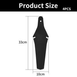 4 Pcs Road Bike Mudguard Protection Plastic Folding Road Fenders Bicycle Mudguard Waterproof Rear Tail Under Saddle Fende Waterproof Mudguard Gear for Mountain Bike Cycling