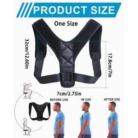 TPZORJX rücken geradehalter,haltungstrainer,Rückenstütztrainer,Haltungskorrektur für eine Ergonomische-Der Bequeme Gurt kann die Rückenhaltung Tederzeit und überall korrigieren,um Rückenschmerzen bei