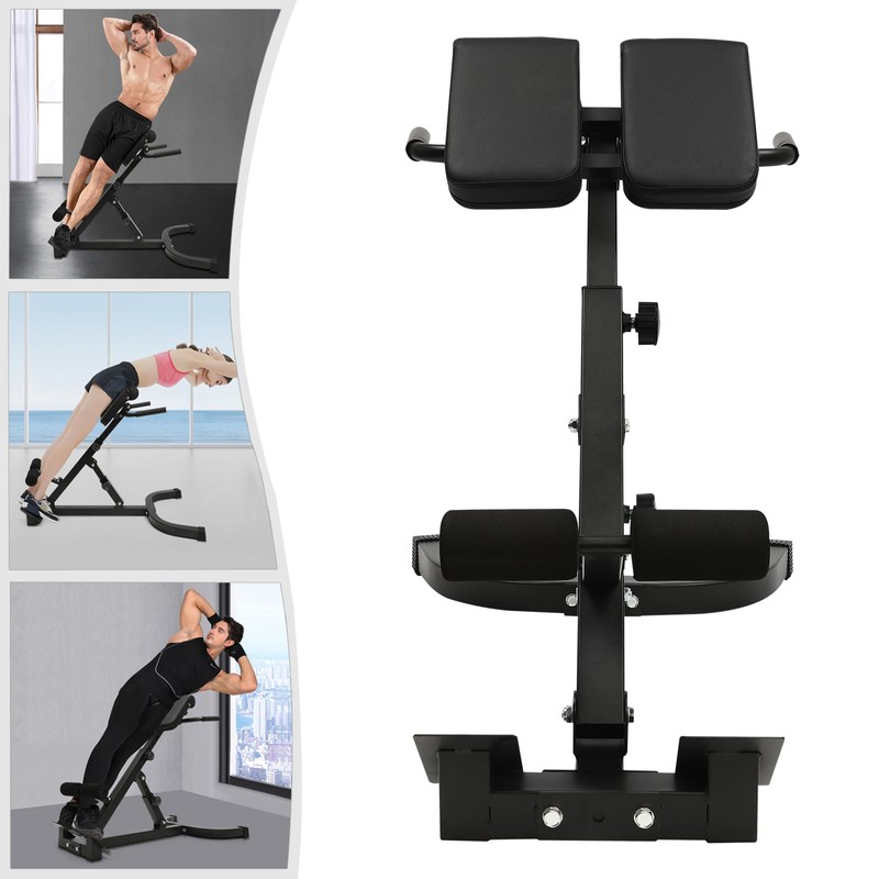 BYGOVICE Foldable Hyperextension Roman Chair, Hyperextension Bench for Home Gym