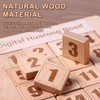 AIUAZA Wooden Number Sliding Puzzle, Brain Teasers Toy Tangram Slide
