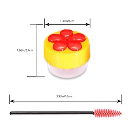 Hummingbird Feeder Small Handheld Min Bird Flower Feeders with Perch Cleaning Brush Yellow (1 Pack