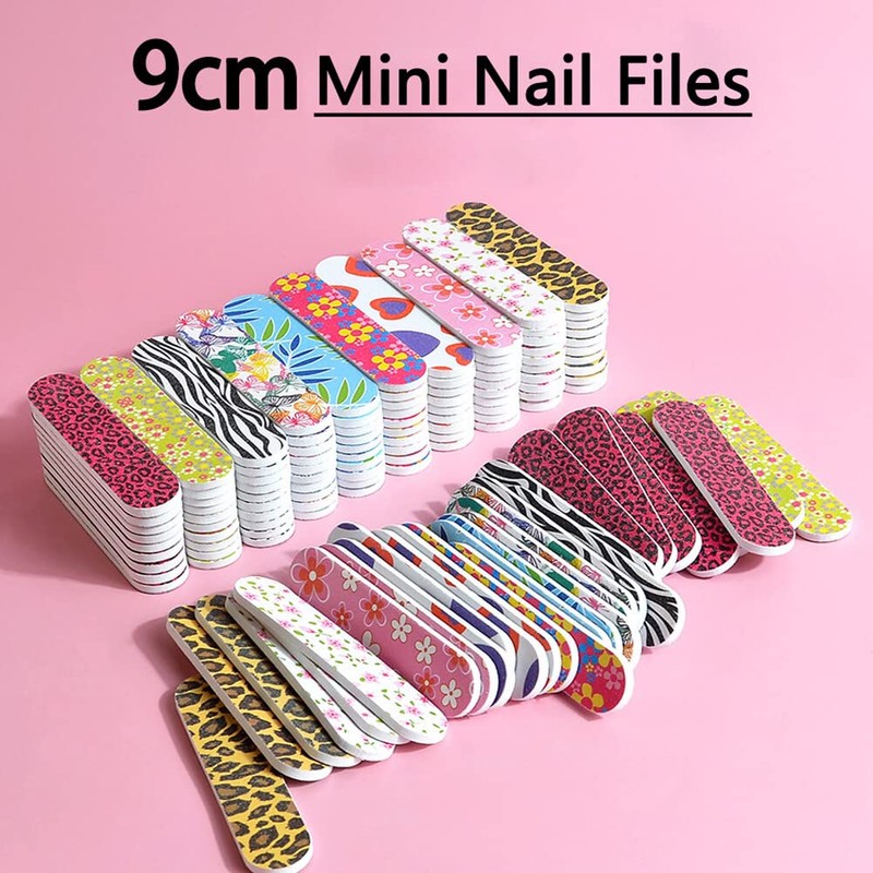 20 Pieces Colorful Mini Nail Files Double Sided Nail Buffer
