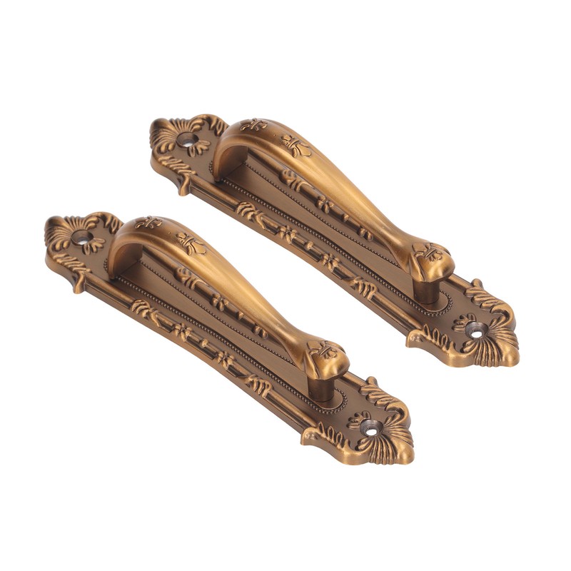 2pcs Barn Door Handle Heavy Duty Bronze Surface Mounted Sliding