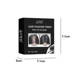 Hair Foundation, Conceals Thin Hair, Hairline, Easy to Apply, Washable, Conceals Gray Hair, Shows Hair Extension, Improves Hair Clumping, Hair Loss, Circular Hair Loss, Partial Correction (Black)