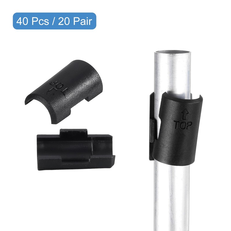 sourcing map 40Pcs Wire Shelving Shelf Lock Clips, Plastic Shelving