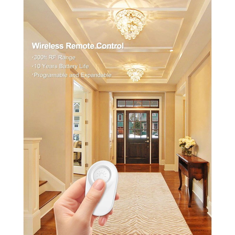 Thinkbee Wireless Light Switch and Receiver Kit - Mini Remote