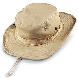 kolumb Wide Brim Boonie Hat, Men & Women Top Camo Bucket Hats for Safari Military Beach…