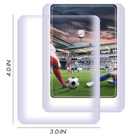 Hard Card Sleeves 3" x 4" Hard Sleeves for Standard Cards, Trading Card Sleeve Sports Cards Sleeves Game Cards Sleeve (50 Pack)