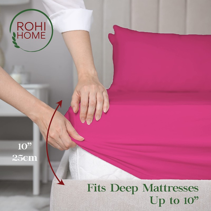 Rohi King Size Fitted Sheet 10” (25 cm) – Easy