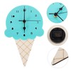 Hohopeti Cute Ice Cream Shaped Cartoon Wall Clock for Kids