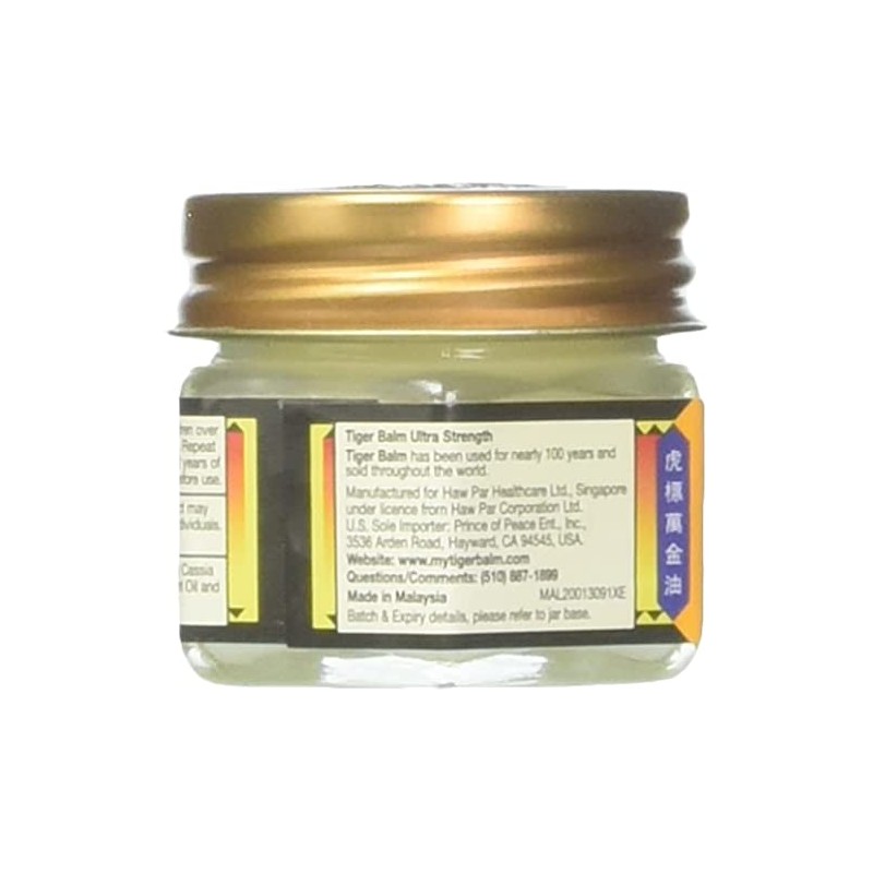 Tiger Balm Ultra Strength Pain Relieving Ointment Non-Staining 18 gm