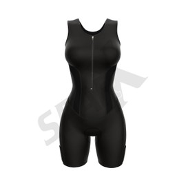 Sparx Women Triathlon Suit Tri Short Racing Cycling Swim Run (Large, Black/Black), Black1, Large