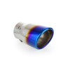 MT007BLC Exhaust Trim Tailpipe Stainless Steel Round 90 mm Blue