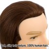 DIRUISI Cabeza de maniquí masculino con cabello 100% humano