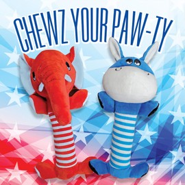 Hydrodogz 3 Pack Squeaky Plush Dog Chew Toy Assortment Bundle Elephant, Donkey, Bone Fun Cute Soft Interactive Toys for Aggressive Dogs, for All Breeds and Sizes