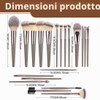 LuLiyLdJ Pennelli Make Up, 15 Pezzi Set Pennelli Trucco Professionale