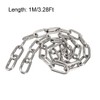 sourcing map Stainless Steel 304 Hardened Proof Coil Chain 1m
