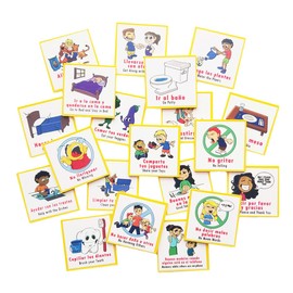 Kenson Kids Spanish English “I Can Do It” Reward and Responsibility Chart, 11 X 15.5-Inch, Daily Routine Incentive Star Chart- Visual Weekly Magnetic Chore, Behavior, and Organizational Star Chart