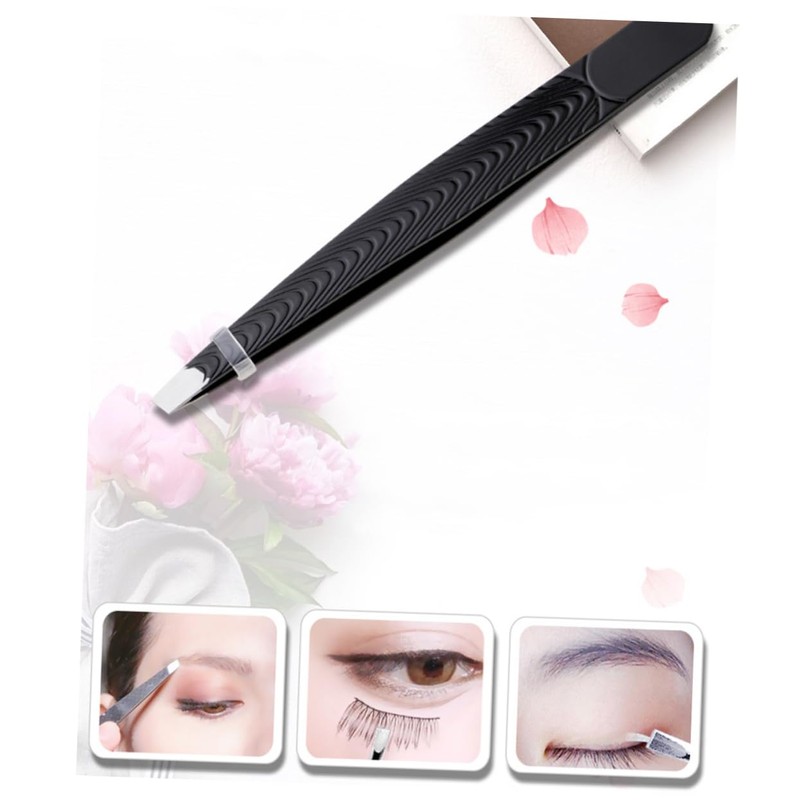 WOONEKY Ergonomic Design Eyebrow Clip Tweezers 5pcs Stainless Steel Eyebrow