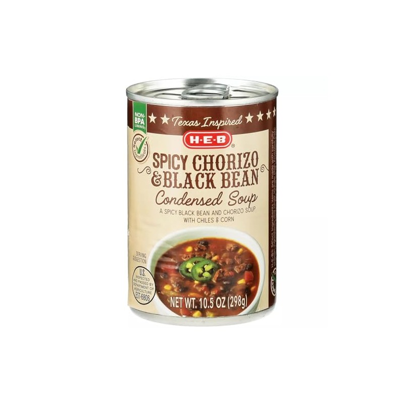 HEB H‑E‑B Texas-Inspired Spicy Chorizo & Black Bean Condensed Soup