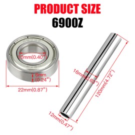 GREHUA Mini Bike Steering Bearings Bushing Kit for Coleman BT200X CT200U CT200U-EX CC100X CT100U 98cc 196cc Mini Bike Parts Silver 6900Z Deep Groove Ball