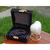 White Cremation Urn for Ashes Keepsake Heart Urn with Black