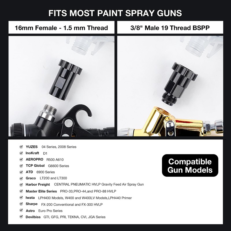 YUZES Disposable Paint Spray Gun Cup Kit - 20 Ounce