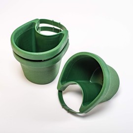 UPP Downpipe Flower Pots Practical and Easy Upgrade of All Gutters Fits up to Diameter 14 cm [Green, Pack of 3]