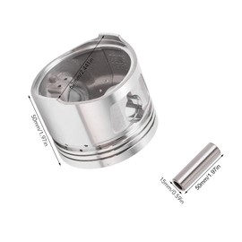 Raguso Motorcycle Piston Kit 15mm Pin Metal Alloy Piston Gasket Kit Rustproof Direct Replacement Piston Gasket for CG150 150cc 175cc