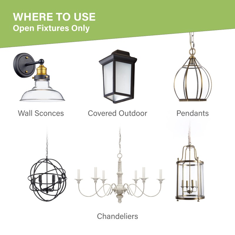 Sigalux Candelabra LED Light Bulbs Dimmable, E12 40 Watt Chandelier