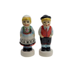 Norwegian Kissing Couple Collectible Ceramic Salt and Pepper Shakers Set by E.H.G