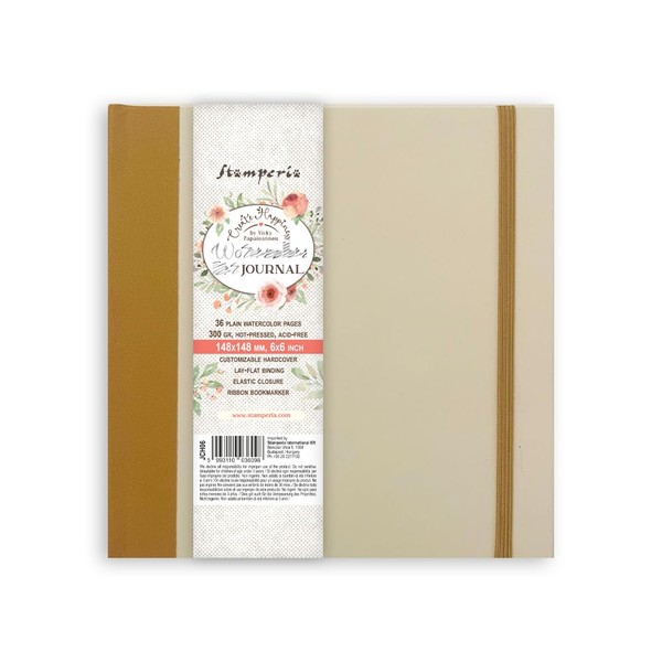 Stamperia - Mixed Media Journal with 36 Plain Watercolour Pages,