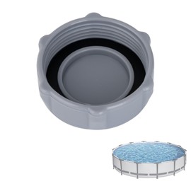 Replacement Drain Valve Cap Compatible with Bestway Pool, Heavy Duty Drain Cap, Plastic Hose Caps, Fit Perfectly for No-Leakage, Replacement Part for Above Ground Swimming Pool Accessories, Grey