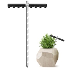 16” Monitor Soil Probe,Soil Sampler and Plant Moisture Meter,T-Handle Soil Sampler Probe Rod No Batteries Required, Root Aerator and Plant Water Monitor