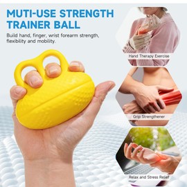TRHDFW Finger Ball Exerciser Grip Ball Strength Squeeze Stress Balls for Hand, Finger Grip Strengthening Exercise for Hand
