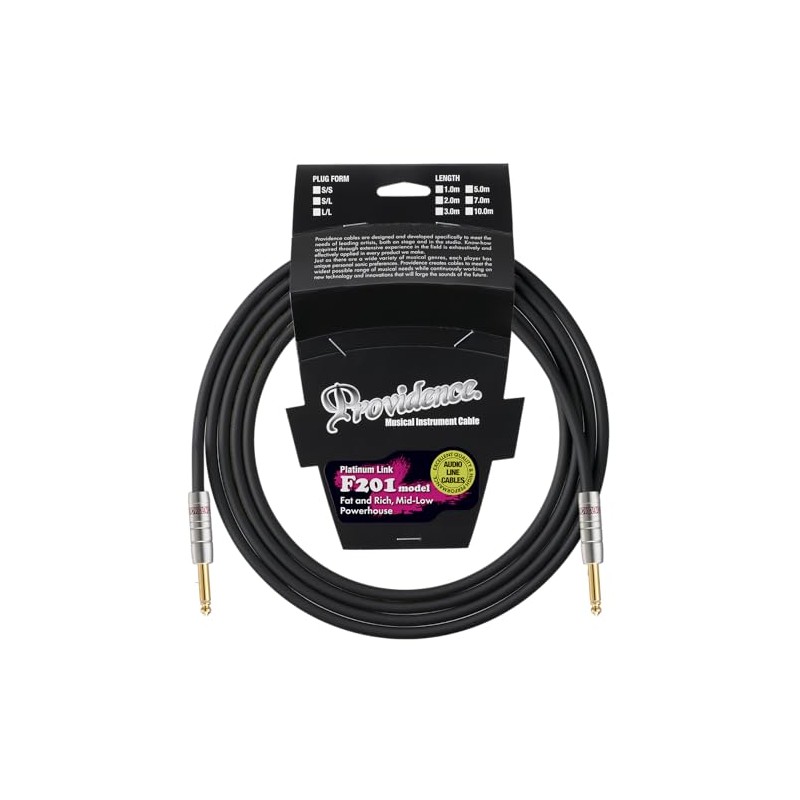 Providence F201 Shielded Cable 1m S/S Plug (Straight/Straight)