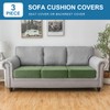 Taque Couch Cover Stretch Velvet Sofa Cushion Cover 3-Piece -