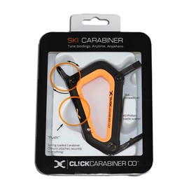 Click Carabiner Alpine Ski Carabiner Tool (Neon Orange)