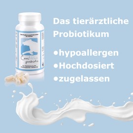 CaniMove Probiotic, 100 Capsules High Dose Probiotic with Three Approved Strains for Digestion, Intestinal Flora and Microbiome of Dogs (100 Capsules)
