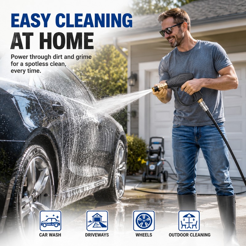2175 PSI Pressure Washer Gun for Car Cleaning – Short