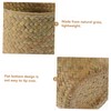 Hohopeti Straw Woven Baskets Multi-purpose Plant and Flower Baskets for